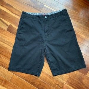 Anchor Blue High Roller Flat front Black Shorts secret pocket casino men's 36